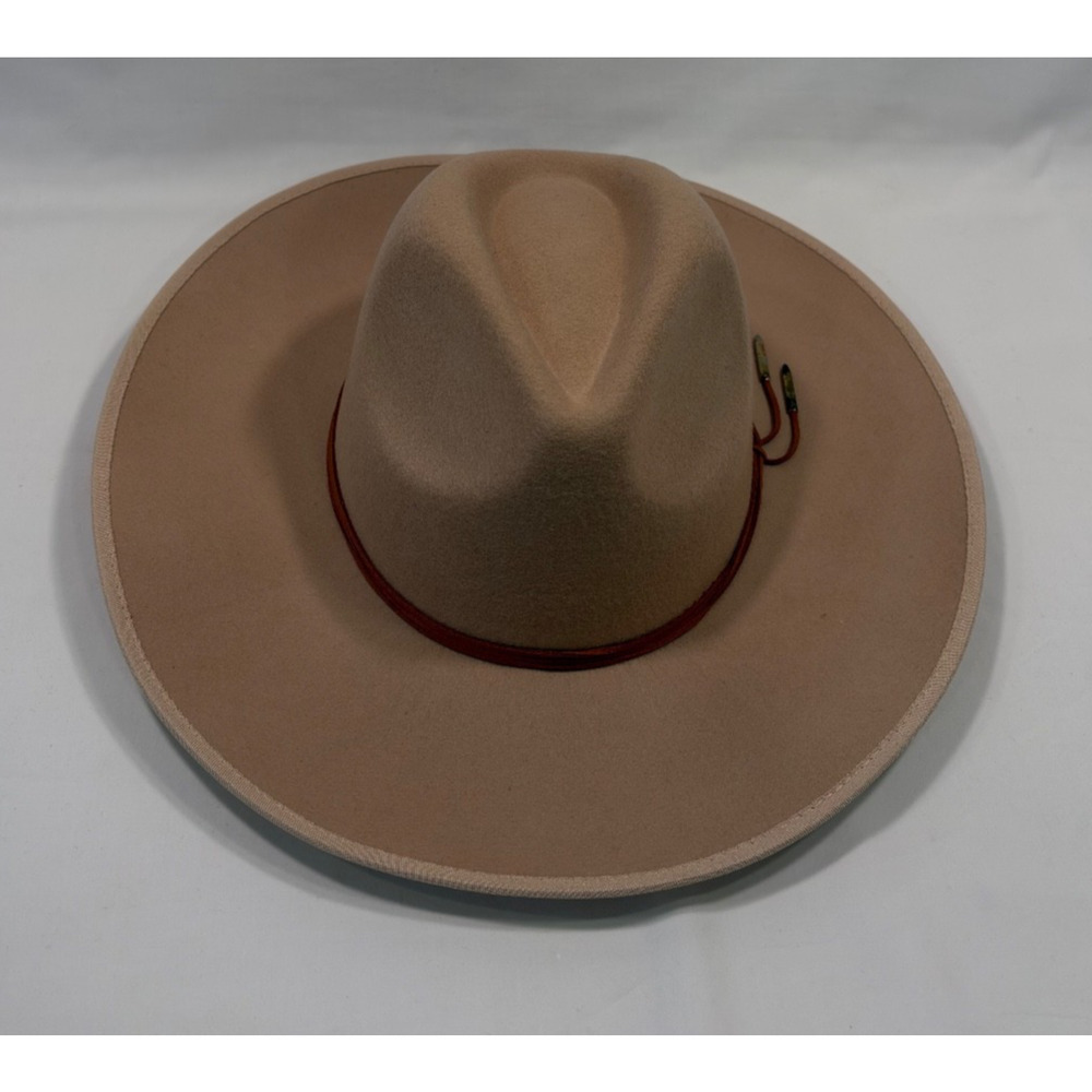 Hadley Wren Women's Faye Wool Panama Hat Nude NWT 13”Wide NEW Fall Fashion